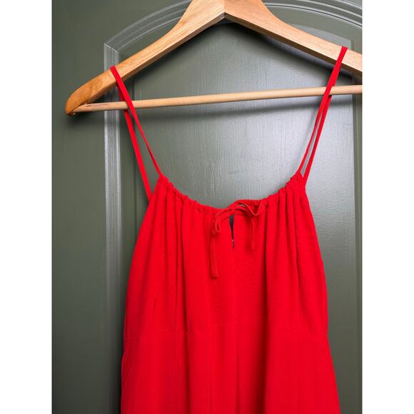 NWT Emerson Fry Tuckernuck Amy Sundress Grenadine Milkmaid Midi Dress Red Large - Picture 4 of 10